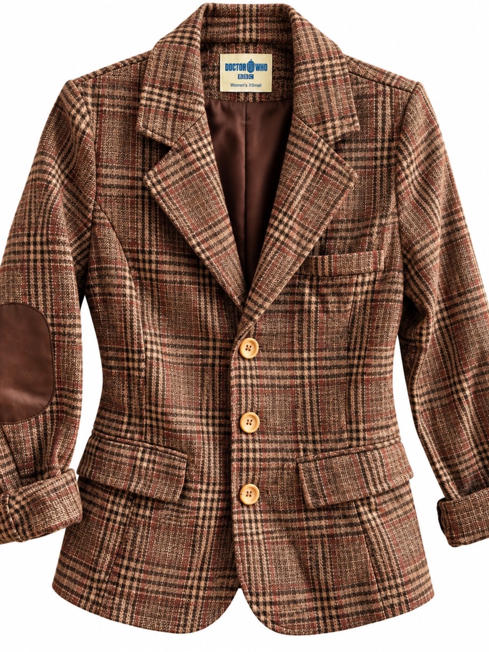 Doctor Who BBC Brown Plaid Heritage Blazer – Women’s XS